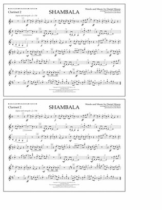 Book cover for Shambala - Clarinet 2