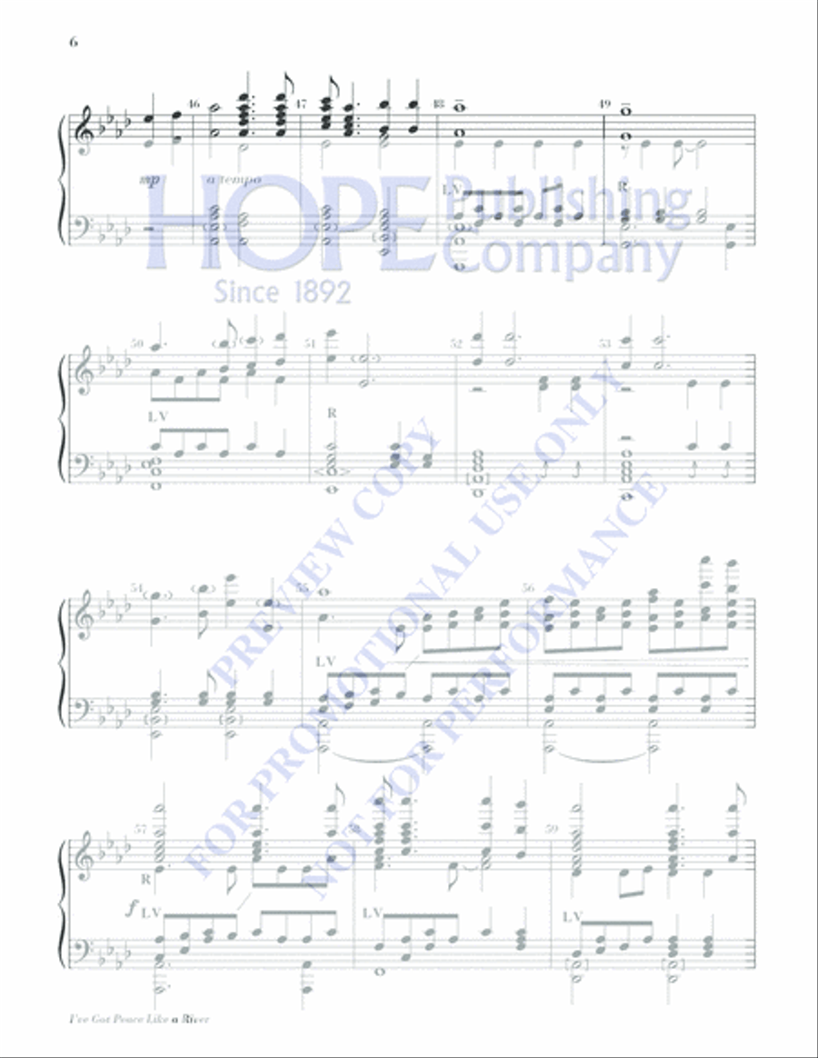 I've Got Peace Like A River 5-Octaves scores gallery preview page 6