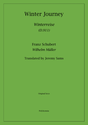Schubert Winter Journey (Winterreise) translated J. Sams (original keys)