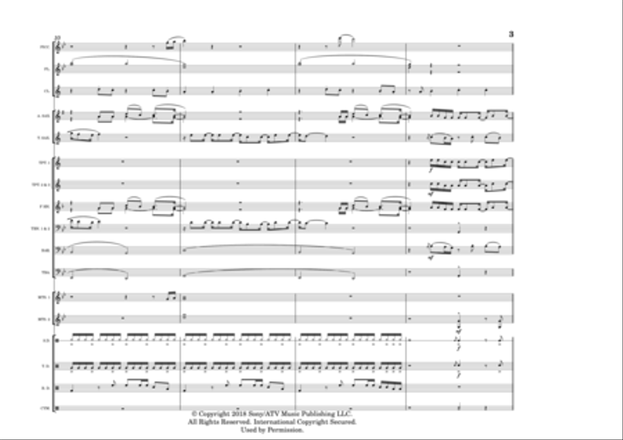 Yo Voy - Score Only Marching Band scores gallery preview page 3