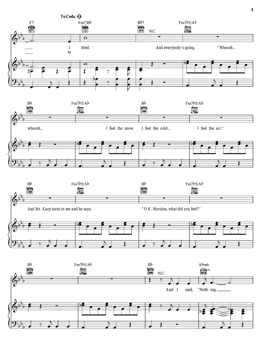 Nothing Piano, Vocal, Guitar scores gallery preview page 3