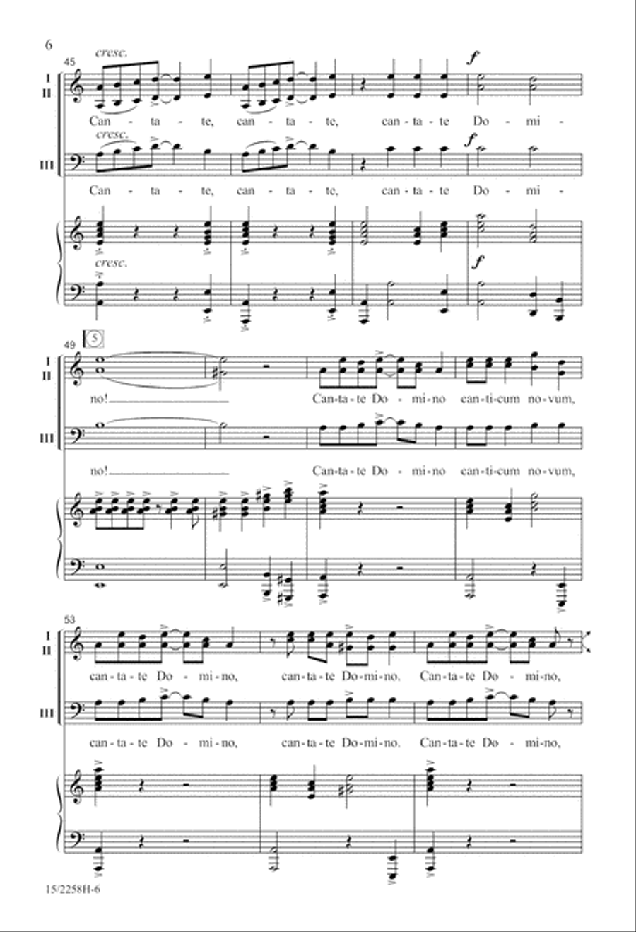 Cantate Domino Cantate Domino 3-Part scores gallery preview page 6