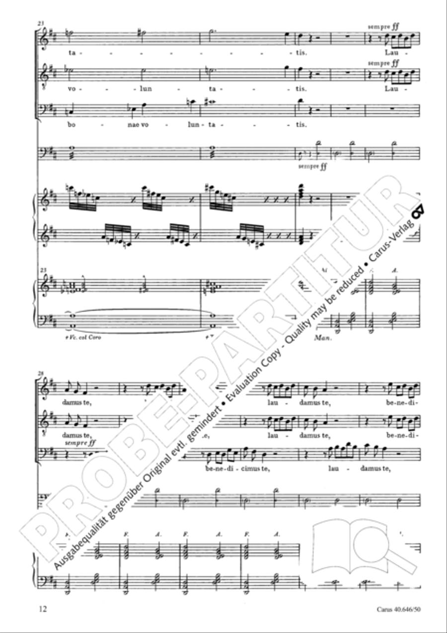 Mass in A major STB scores gallery preview page 14