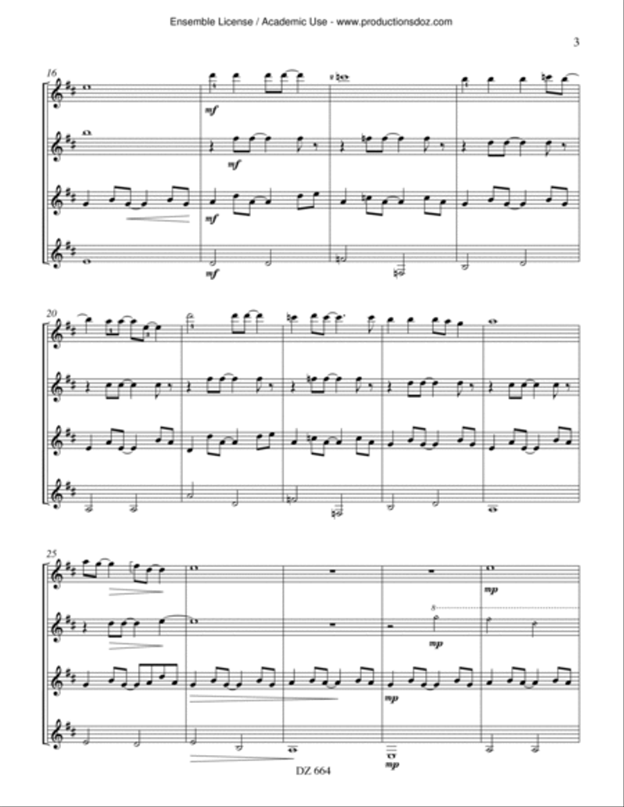 Lucky Man - Flower Power Suite Guitar Ensemble scores gallery preview page 3