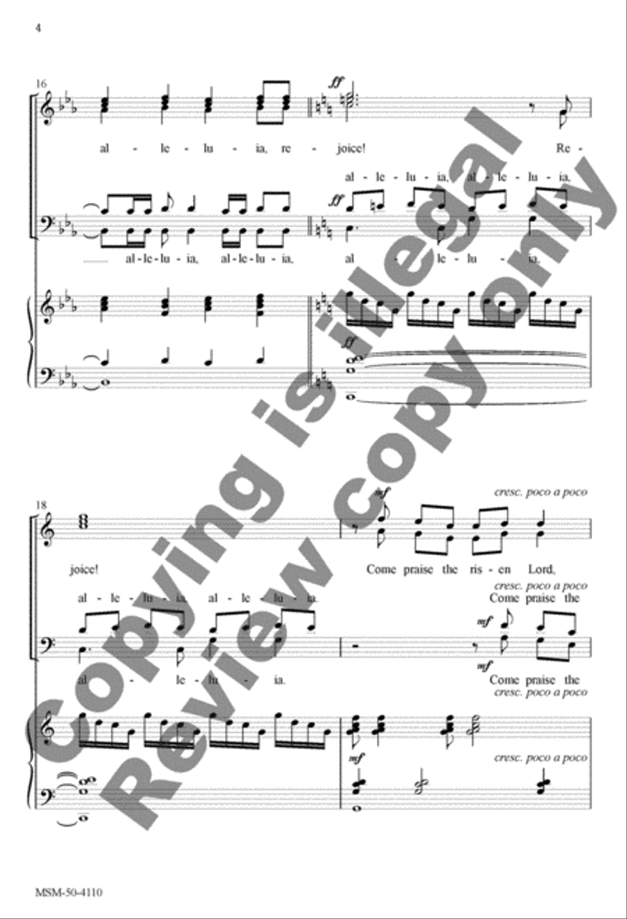 Easter Introit and Benediction 4-Part scores gallery preview page 4