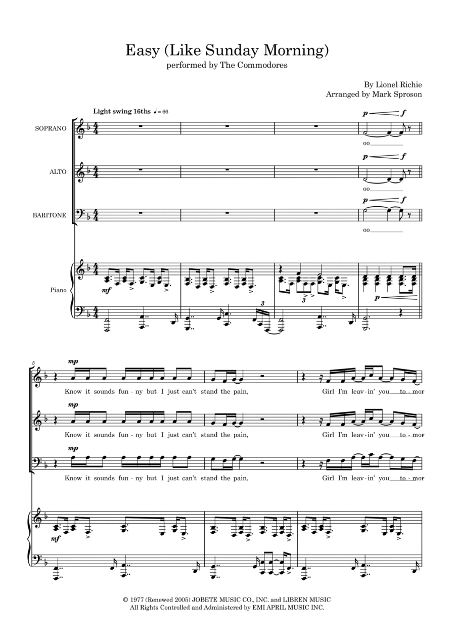 Easy 3-Part scores gallery preview page 1