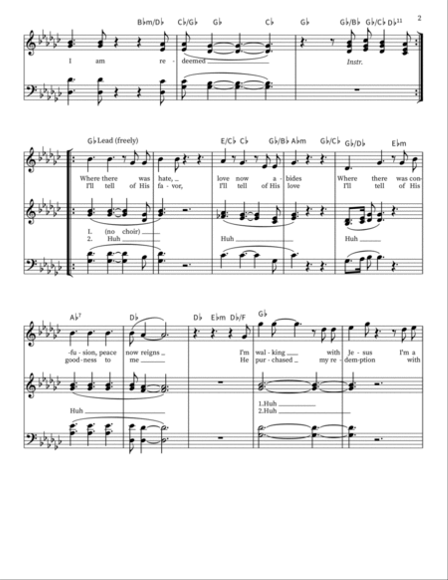 I Am Redeemed 4-Part scores gallery preview page 2