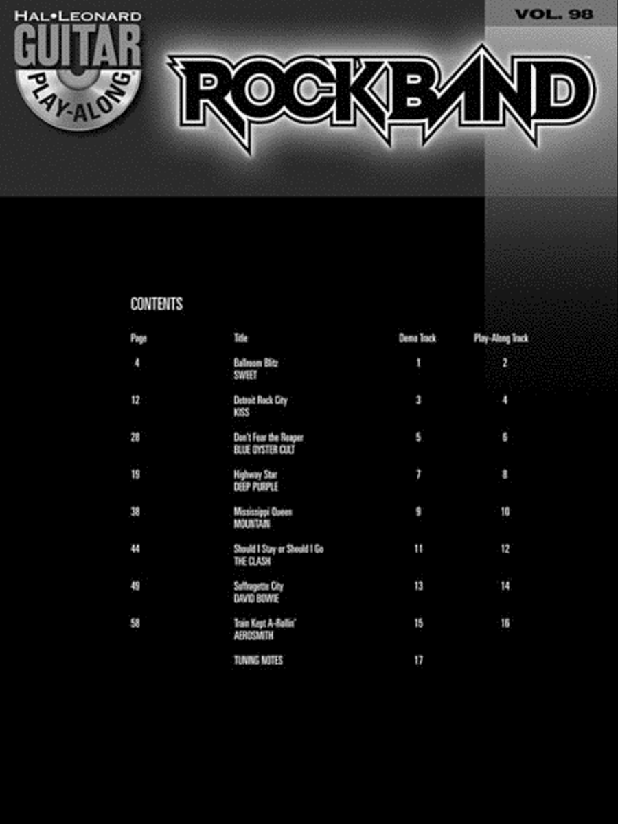 Rock Band Rock Band Guitar Tablature scores gallery preview page 3