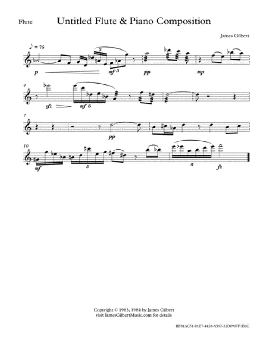 Untitled Flute & Piano Composition Flute Solo scores gallery preview page 2