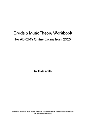 Book cover for Grade 5 Music Theory Workbook