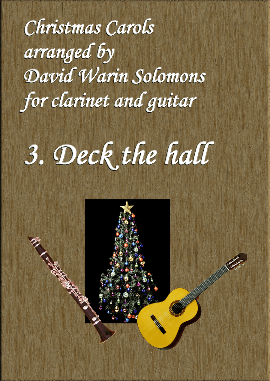 Christmas Carols for clarinet and guitar No 3 Deck the Hall Clarinet scores gallery preview page 1