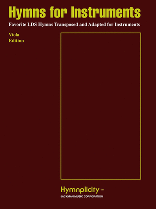 Book cover for Hymns for Instruments - Viola