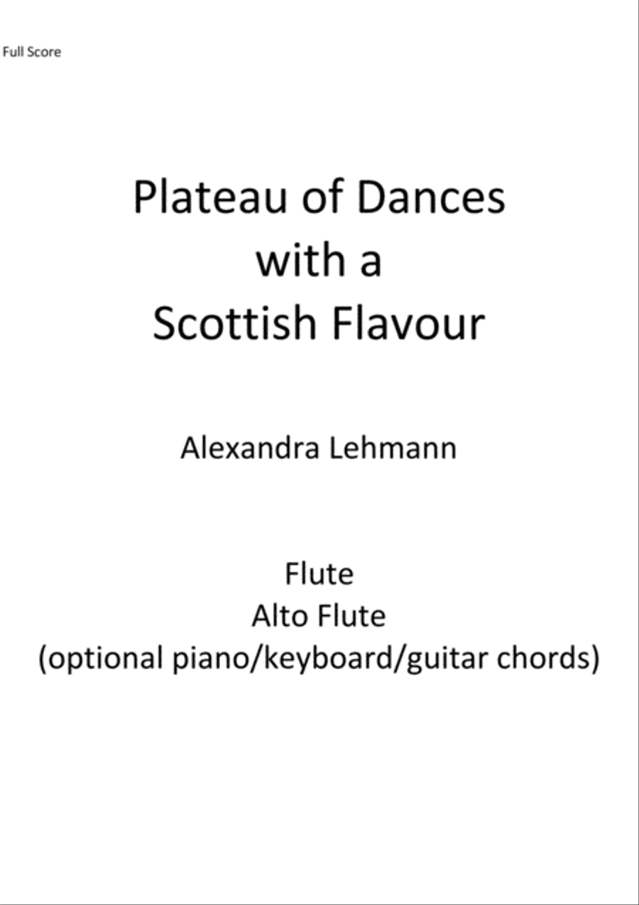 Plateau of Dances with a Scottish Flavour Flute scores gallery preview page 1