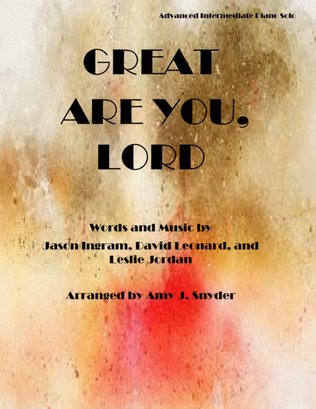 Book cover for Great Are You Lord