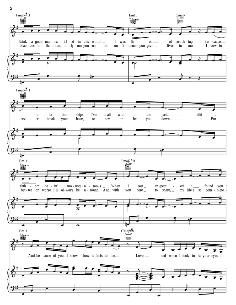 Love Love Piano, Vocal, Guitar scores gallery preview page 2
