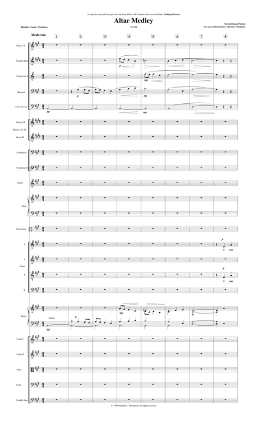 Altar Medley--Full Score.pdf Full Orchestra scores gallery preview page 1