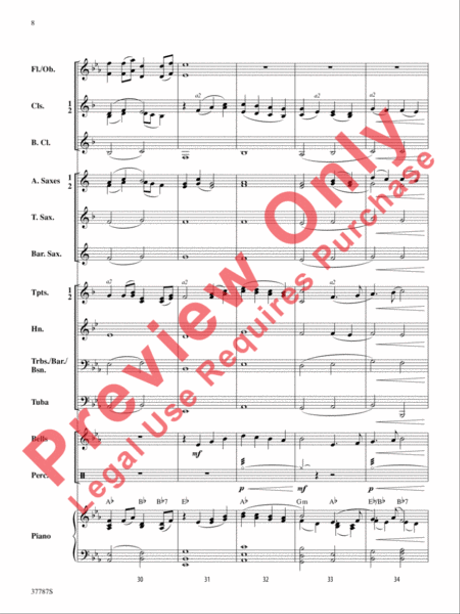 An Austrian Carol Concert Band scores gallery preview page 9