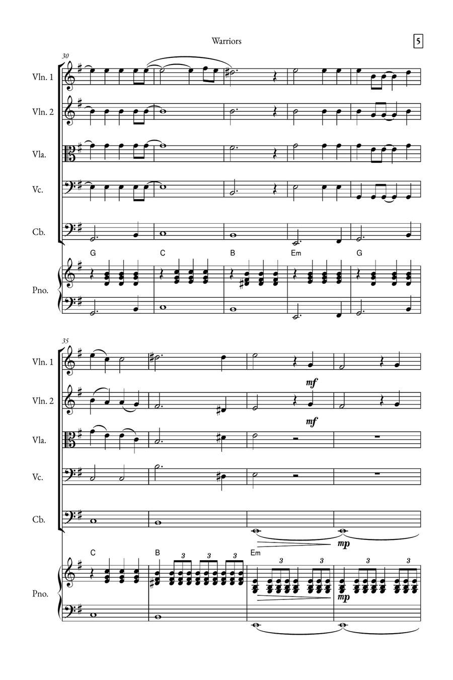 Warriors Small Ensemble scores gallery preview page 5