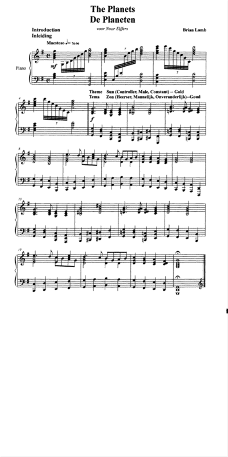 The Planets Piano Solo scores gallery preview page 2