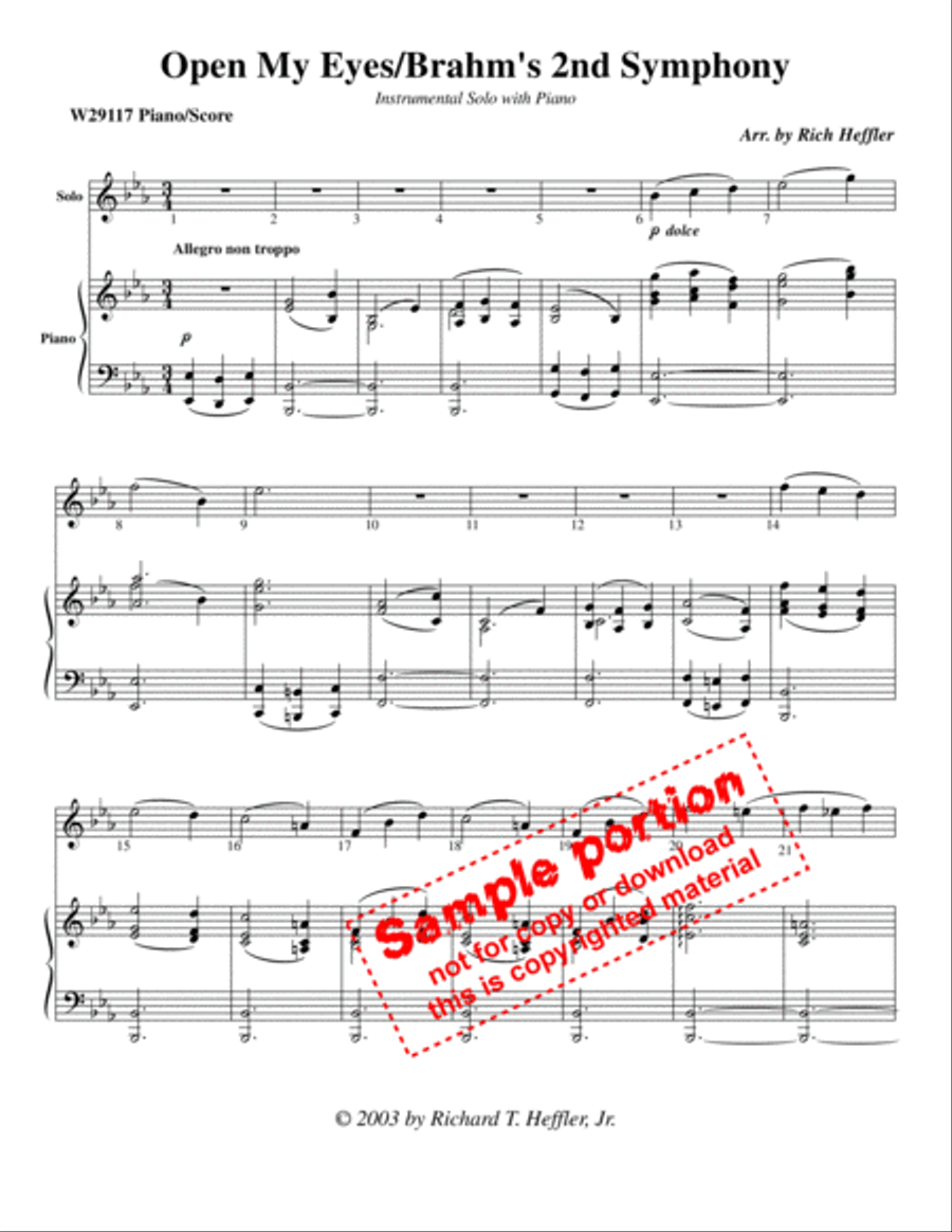 Open My Eyes Piano Accompaniment scores gallery preview page 2