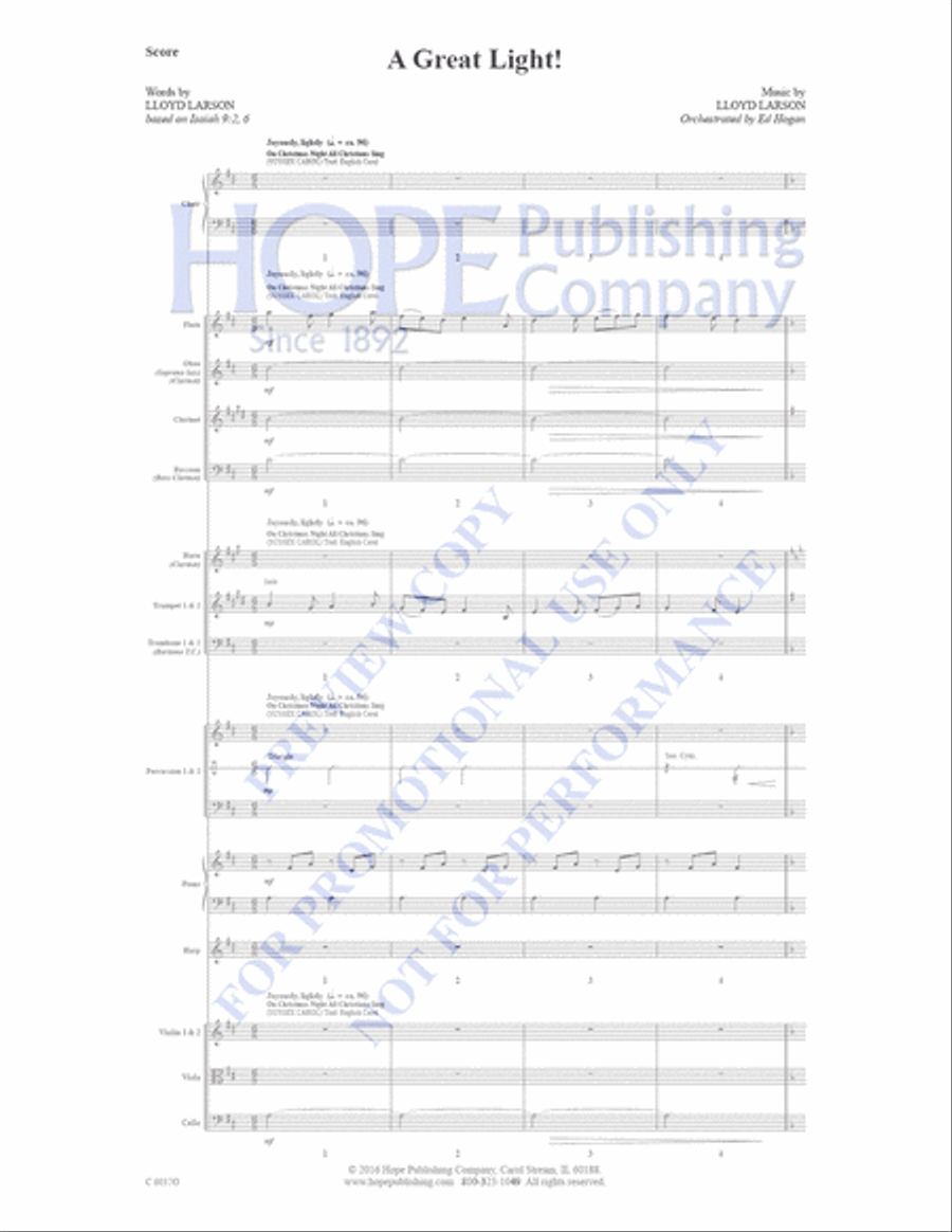 A Great Light A Great Light Orchestra scores gallery preview page 2