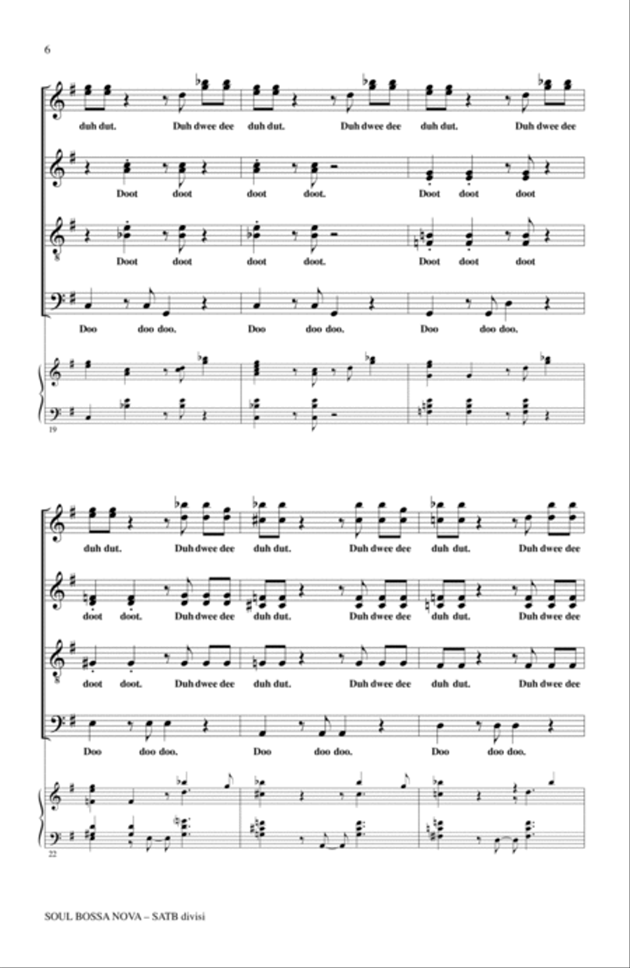 Soul Bossa Nova Soul Bossa Nova 4-Part scores gallery preview page 4