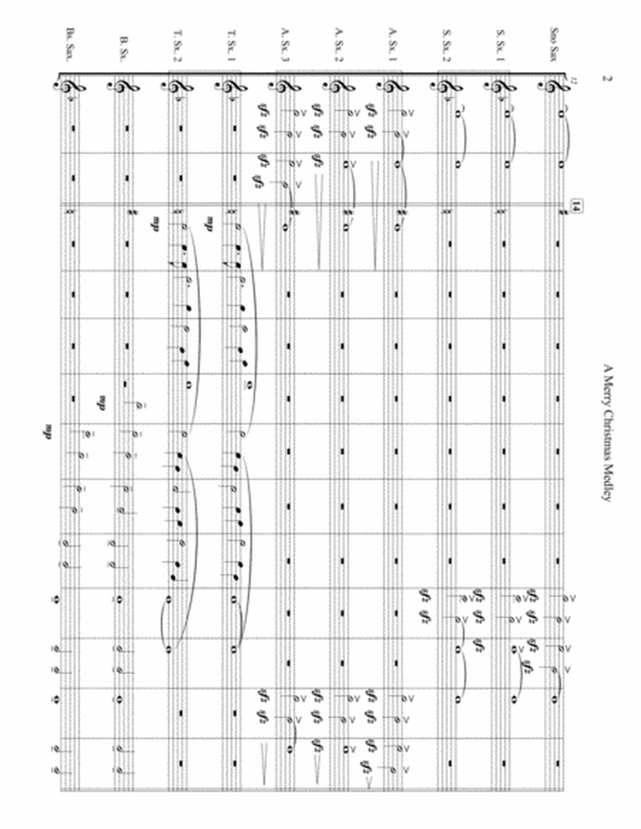 A Merry Christmas Medley (for saxophone choir) - SSSAAATTB image number null