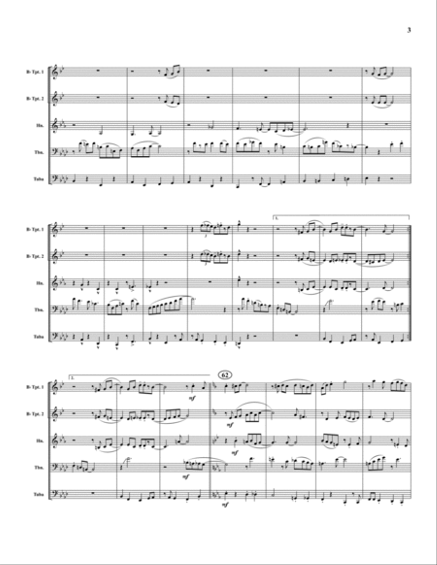 Sensation Rag Sensation Rag Brass Quintet scores gallery preview page 3