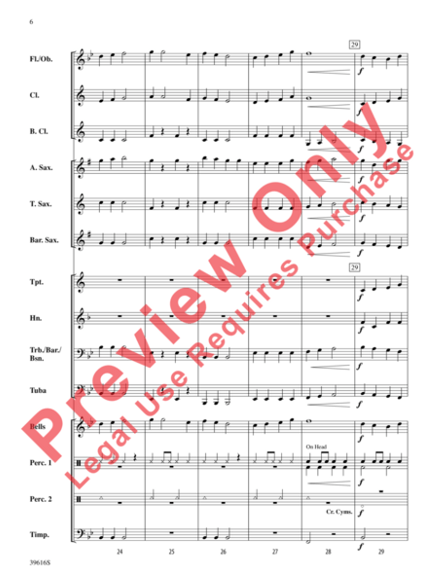 Quicksilver March Concert Band scores gallery preview page 7