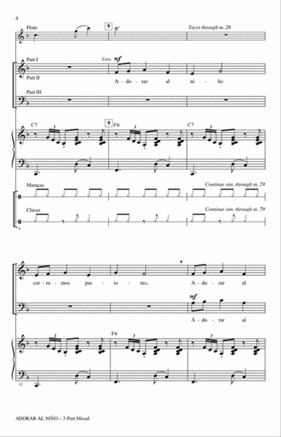 Adorar al Nino Choir scores gallery preview page 3