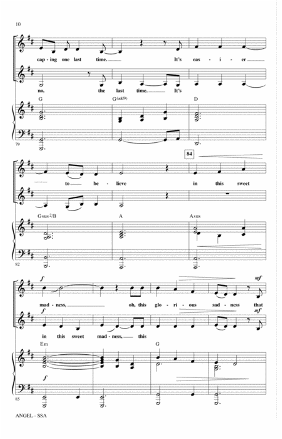 Angel (arr. Mark Brymer) Angel (arr. Mark Brymer) SSA scores gallery preview page 9