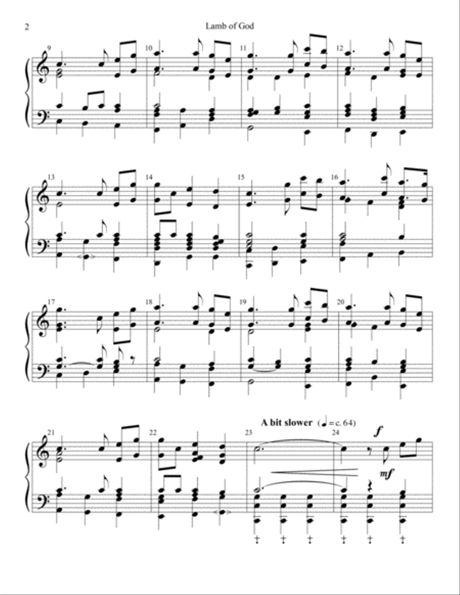 Lamb Of God Lamb Of God Handbell Choir scores gallery preview page 2