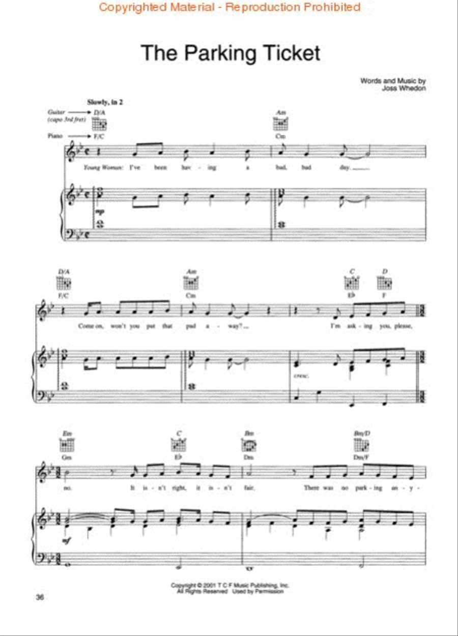 Buffy the Vampire Slayer – Once More with Feeling Piano, Vocal, Guitar scores gallery preview page 4