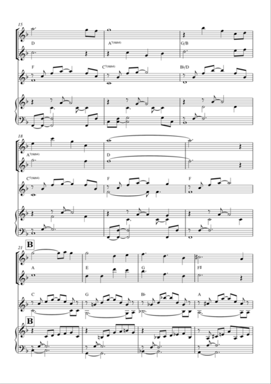 Instrumental Interlude 2'55 for 2 flutes, guitar and/or piano by Simon Peberdy image number null