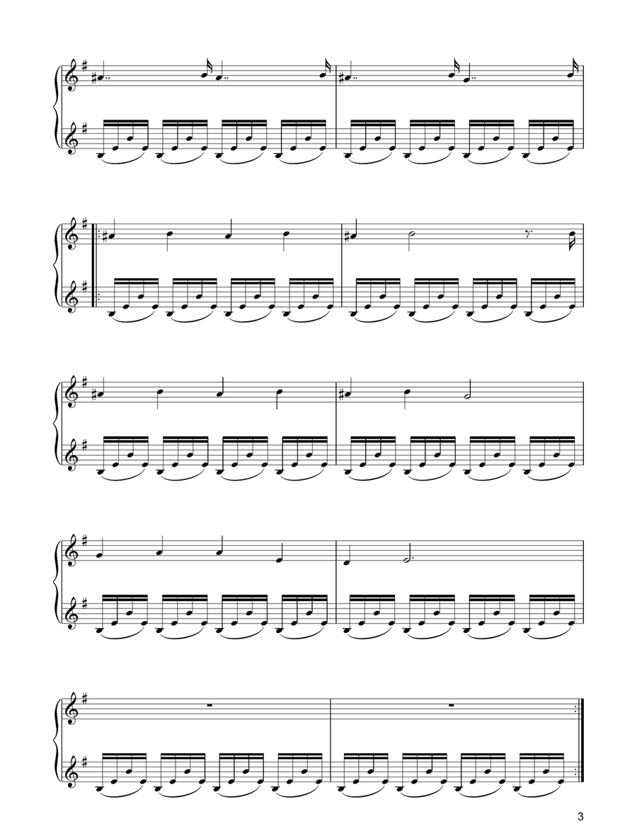 Deportation/Iguazu (from Babel) Piano Solo scores gallery preview page 3