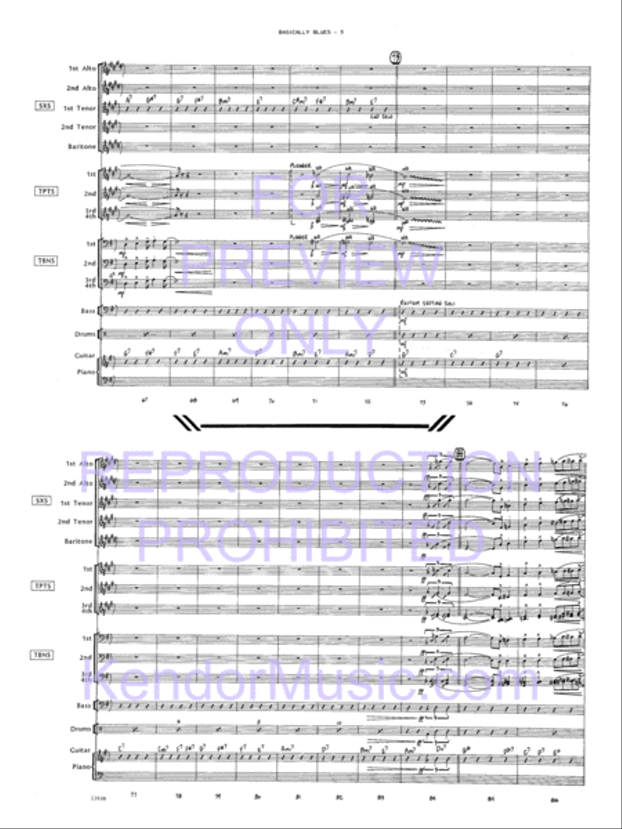 Basically Blues Jazz Ensemble scores gallery preview page 6