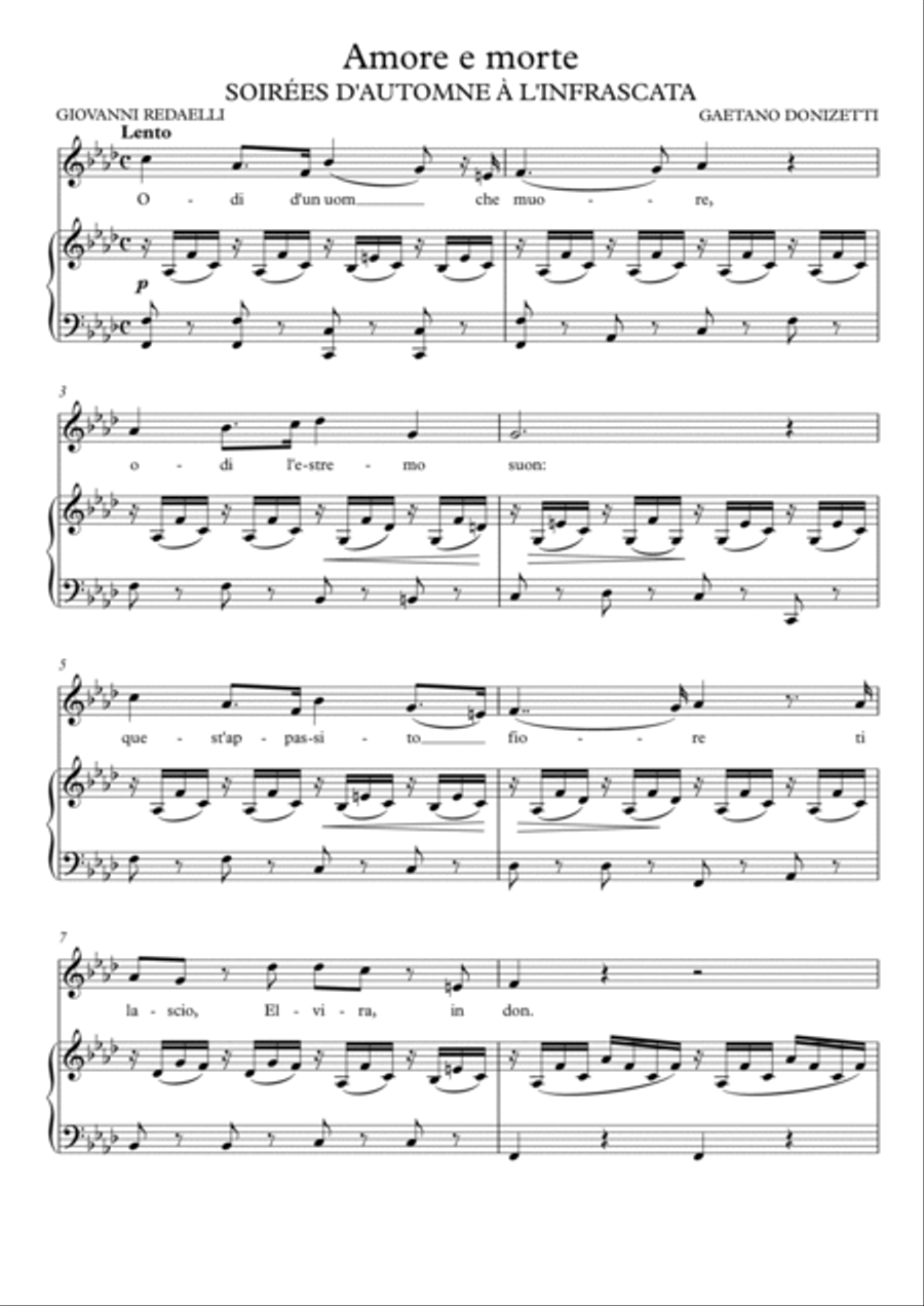 Amore e morte (F Minor) Voice scores gallery preview page 2
