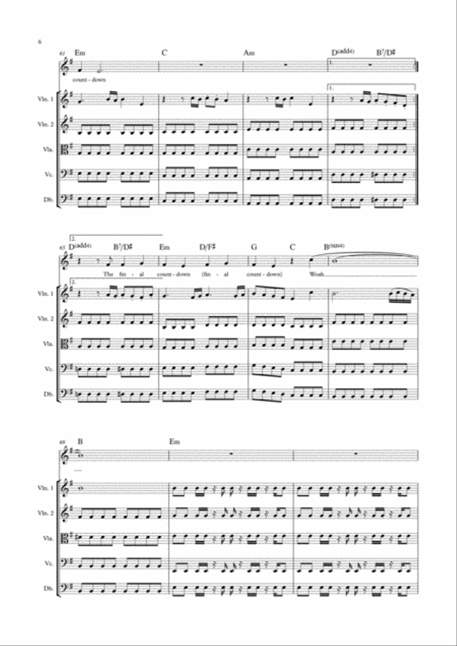 Final Countdown Small Ensemble scores gallery preview page 6