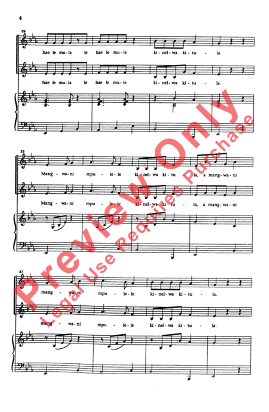 Mangwani Mpulele Women's Choir scores gallery preview page 4
