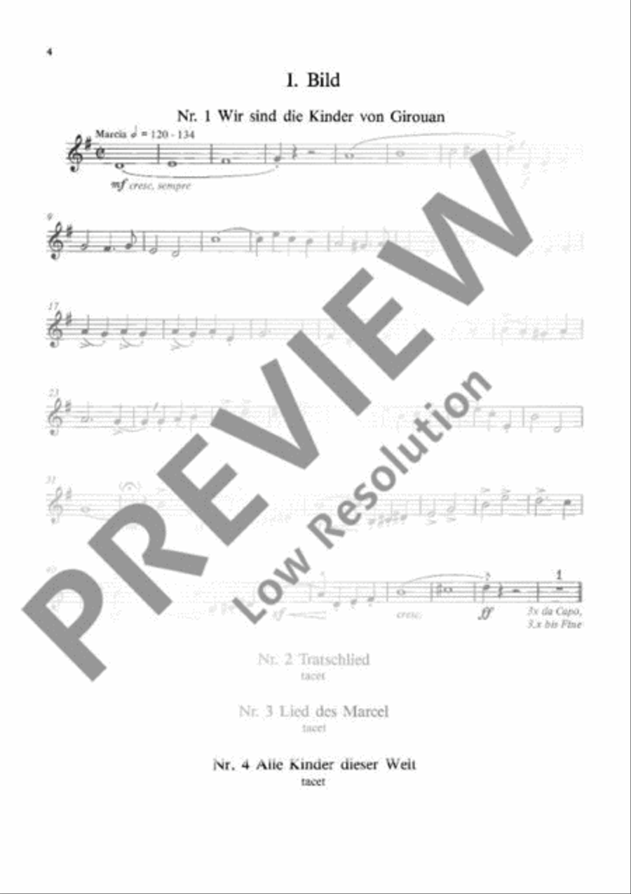 Frieden auf dieser Welt B-Flat Trumpet scores gallery preview page 5