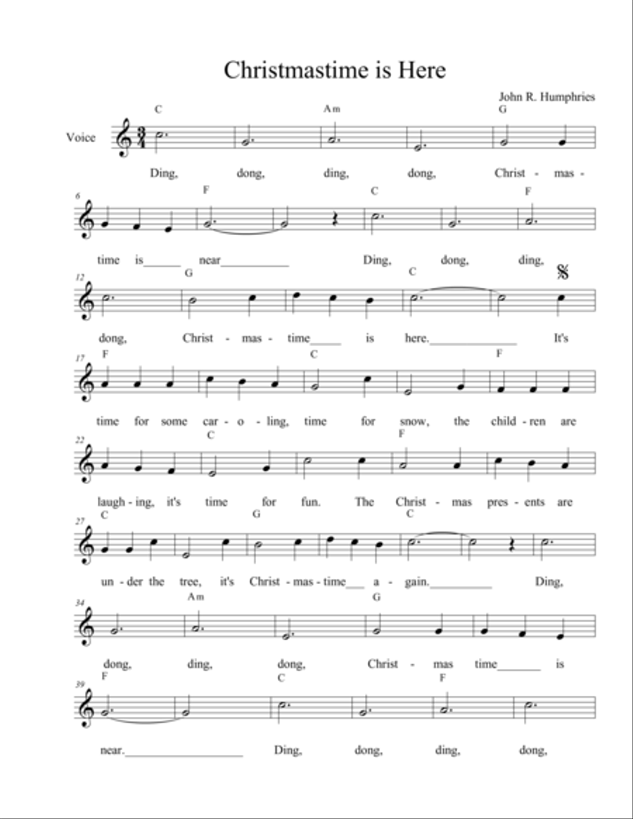 Christmastime is Here Christmastime is Here Guitar scores gallery preview page 1