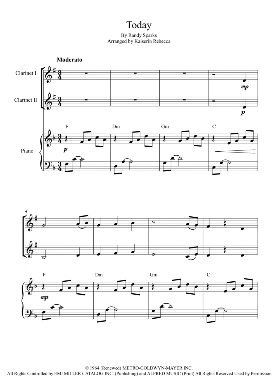 Today Woodwind Duet scores gallery preview page 1