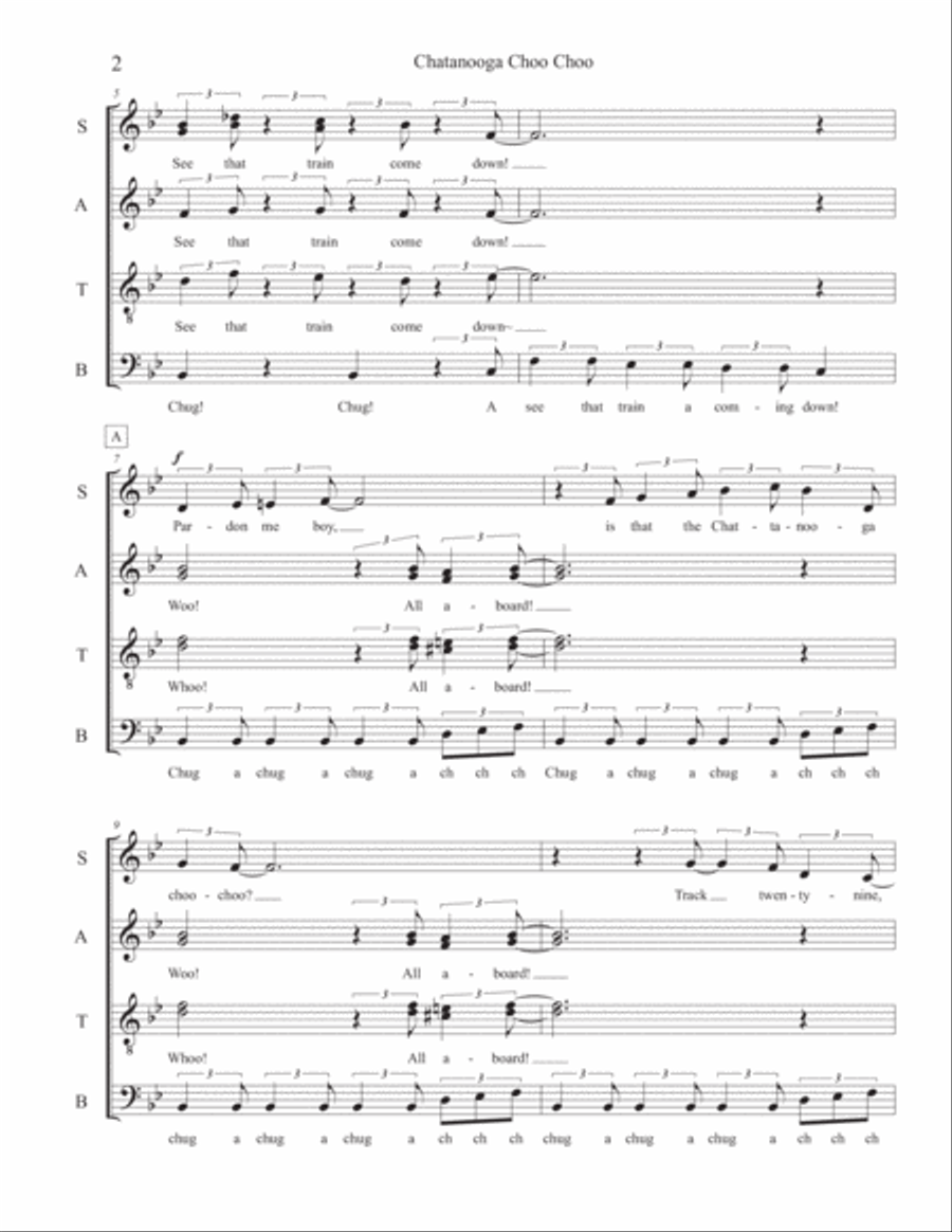 Chattanooga Choo Choo 4-Part scores gallery preview page 3