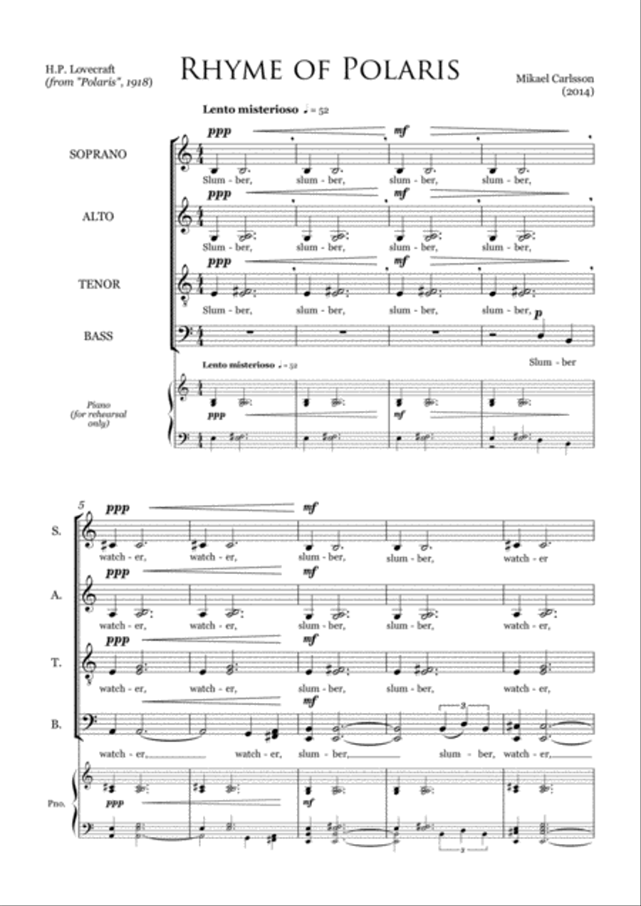 Rhyme of Polaris 4-Part scores gallery preview page 3