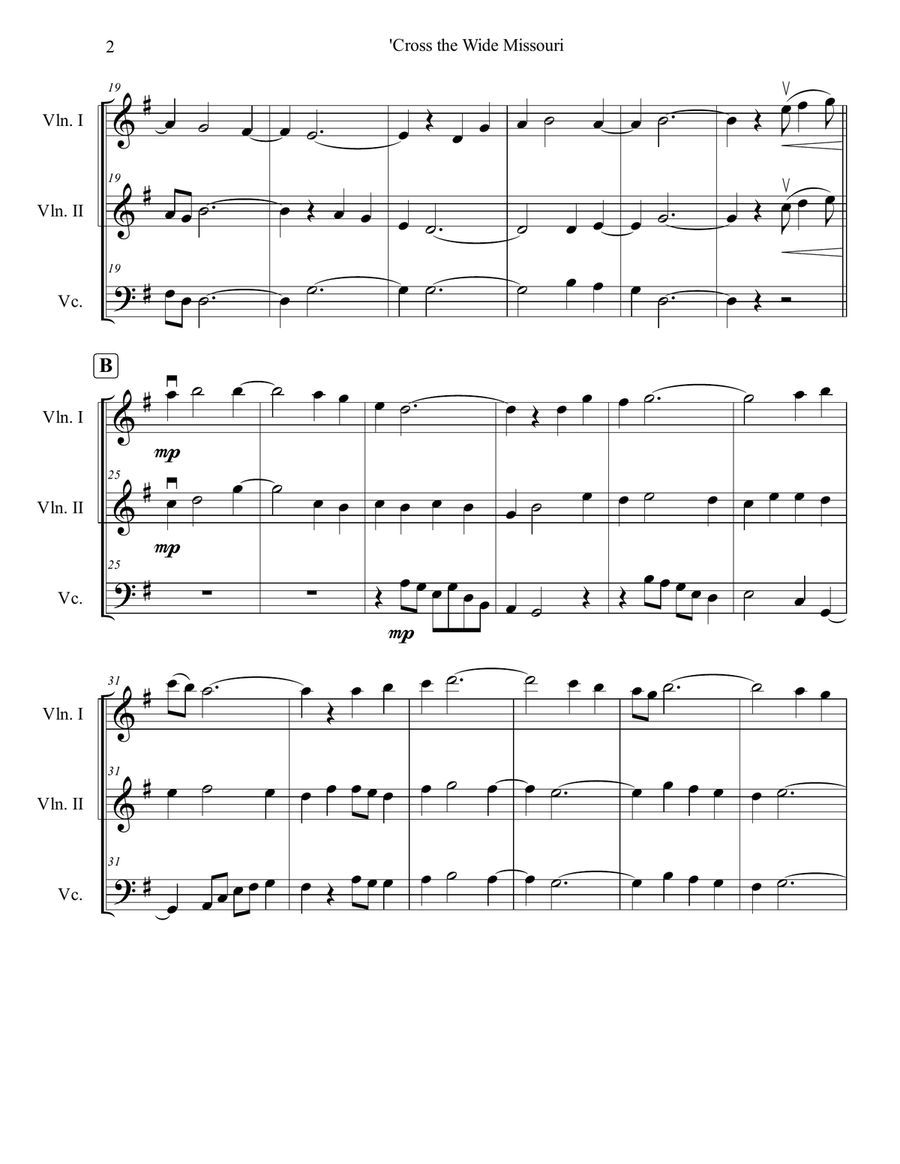 Cross the Wide Missouri String Trio scores gallery preview page 2