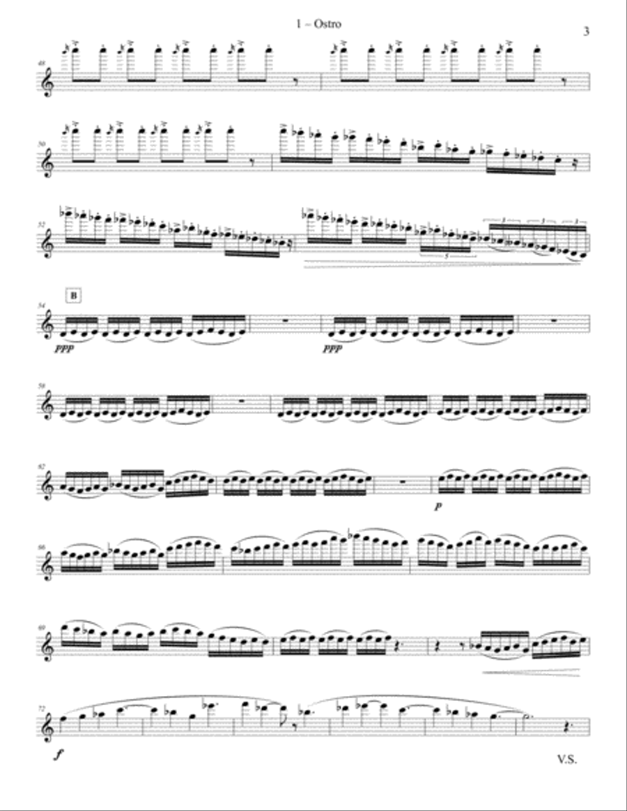 Tempest-Concerto for Flute and Orchestra (Piano Reduction) Flute Solo scores gallery preview page 3