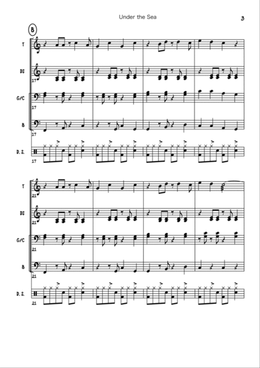 Under The Sea Steel Pan scores gallery preview page 3