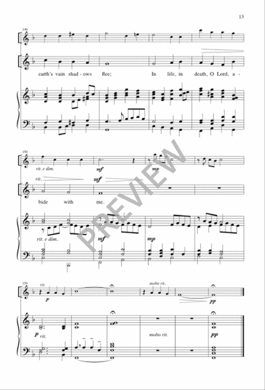Abide with Me Abide with Me 4-Part scores gallery preview page 13