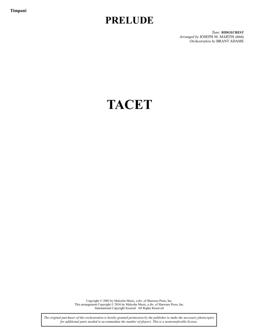Sacred Places - Timpani Choir scores gallery preview page 1