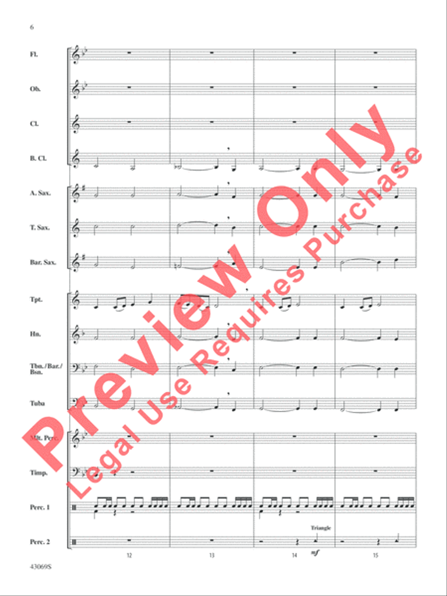 Hymn for Those Who Serve Concert Band scores gallery preview page 6
